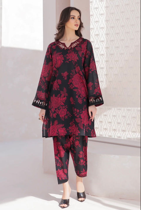 Digital Printed Khaddar Lining Shirt and Trouser With Same Print Shawl