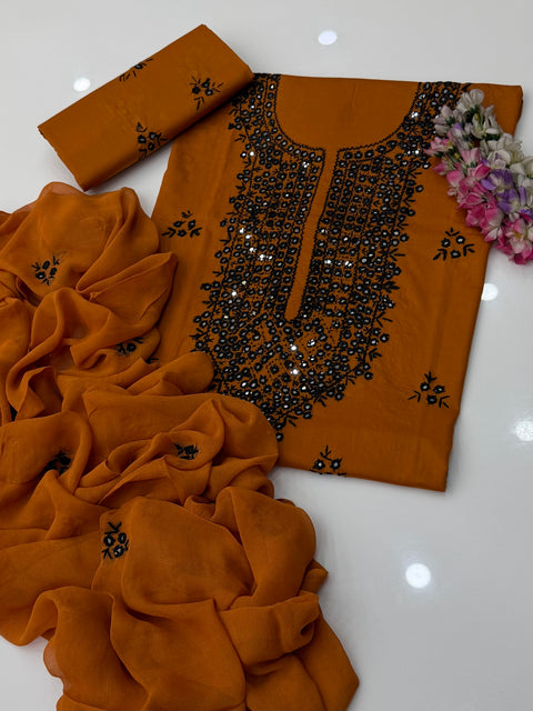 🔥 #Handmade Sheesha Work Pakka Tanka Lawn 3 Pc Dress 👗