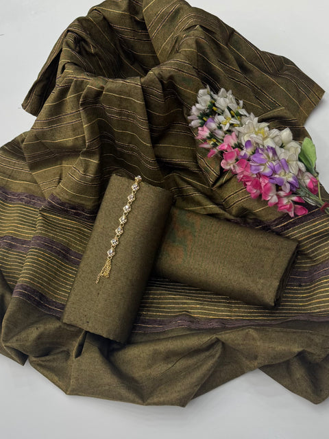 Multani Khaadi Soosi Stuff Shirt & Trouser With Khaadi Velvet Shawl 3 Pc Dress 👗