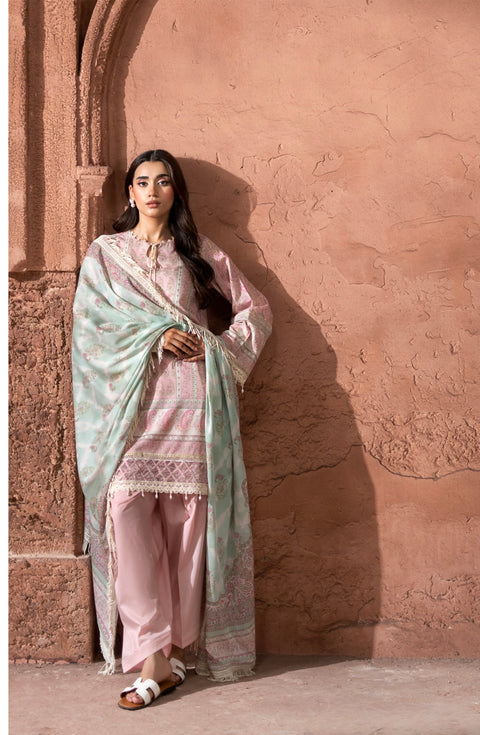 💕 Mausummery Brand Digital Printed Pure Lawn  3 Pc Dress 👗