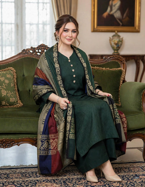 🔥 ONLY #1850/-Pkr Embrace The Elegance of Mid Season Multani Khaadi Soosi 3 PC 👗