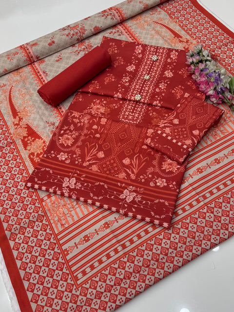 🔥 💯% ORIGINAL MUASAMMARY BRAND KHADDAR 3 PC 🔥