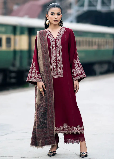 Branded Hit Codes Boutique Style Embroidered Soft Khaddar & Dhanak 3 PC Dress 👗