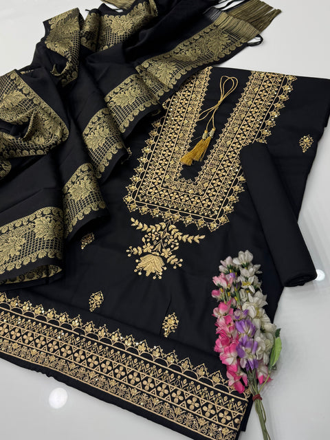 Winter’s Beautiful Boutique Style Fancy Sequence Zaari 🧵 Soosi Stuff 3 PC Dress 👗