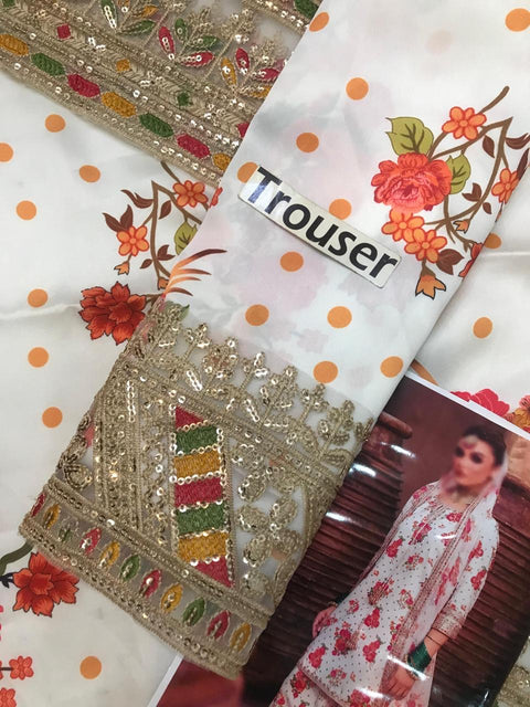 🔥 CHARIZMA BRAND EMBROIDERED SHAMOOZ SILK 3PC 🔥