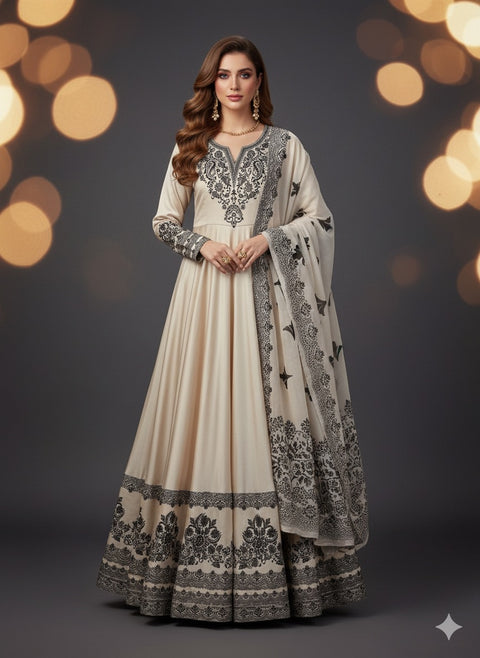 🔥 Branded Trending Printed Shamooz Silk 3 PC Dress 👗