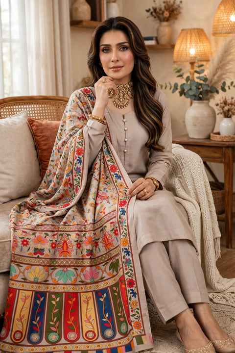 💕 #WINTER’s #KALAMKARI SHAWLS WITH DHANAK 3PC💕