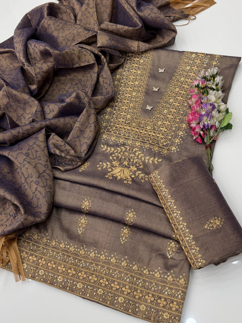 🔥 #WINTER Beautiful Boutique Style Fancy Sequence Embroidery 3 PC Dress 👗