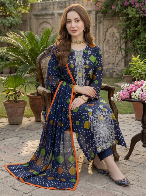 🔥 ONLY 2650/-PKR #CHIKANKARI LAWN 3 PC 🔥