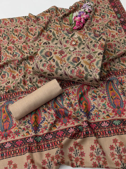 🔥#TRENDING #KALAMKARI #PASHMINA 3 PC 🔥