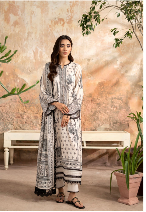 💕 Mausummery Brand Digital Printed Pure Lawn  3 Pc Dress 👗