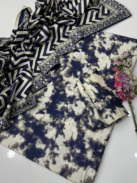 🔥 BRANDED HIT CODES LINEN 3 PC Dress 👗