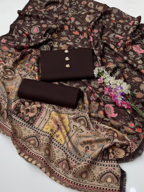 💕 #WINTER’s #Kalamkari Shawl With Dhanak 3PC 💕