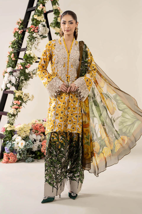 💕 Branded Luxury Pure Lawn With Embroidered Patches 3 Pc 👗