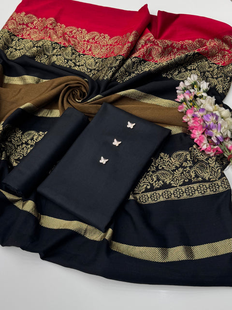 🔥#WINTER’s Beautiful & Elegant Style Dhanak Marina 3 PC 👗
