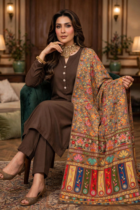 💕 #WINTER’s #KALAMKARI SHAWLS WITH DHANAK 3PC💕