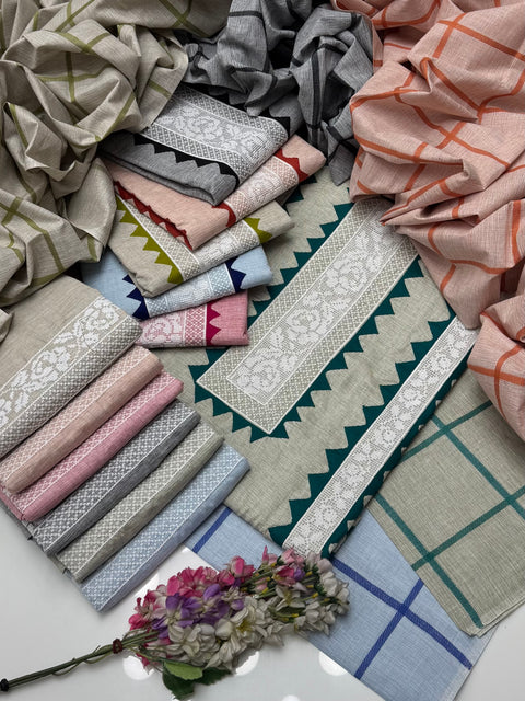 🔥 WINTER’s Beautiful Handmade Cross Stitch Tanka With Applique Ralli Work 3 Pc Dress 👗