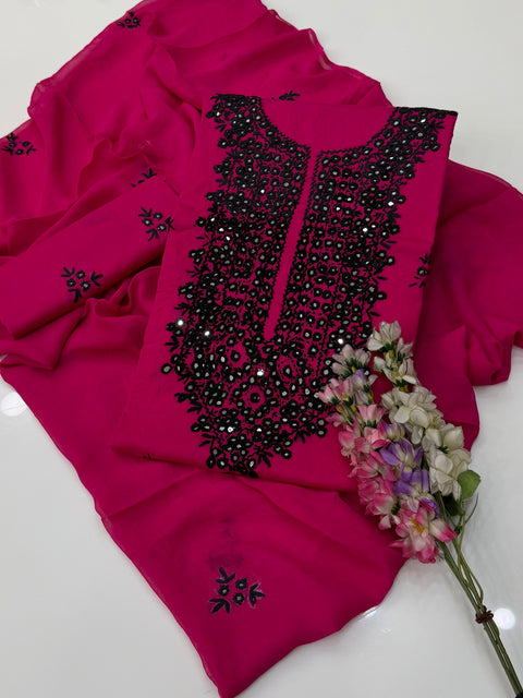 🔥 #Handmade Sheesha Work Pakka Tanka Lawn 3 Pc Dress 👗