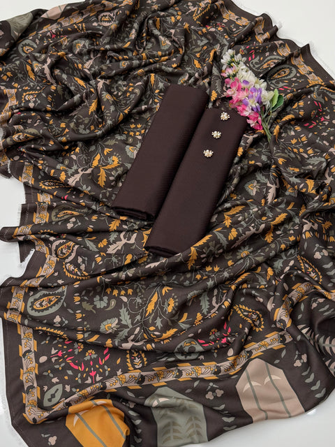 💕 #WINTER’s #KALAMKARI SHAWL WITH DHANAK 3PC💕