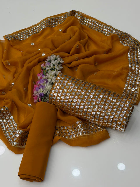 🔥 Trending Article Of Hania Amir Party Wear Sequence Work Chiffion 3 Pc Dress 👗