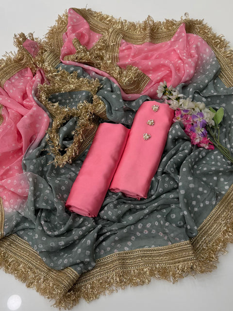 💕 #TRENDING #CHUNRI MEDIUM SILK 3 PC 💕