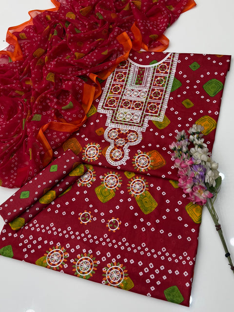 🔥 Beautiful Chikankari Embroidery Digital Printed Lawn 3 PC Dress 👗