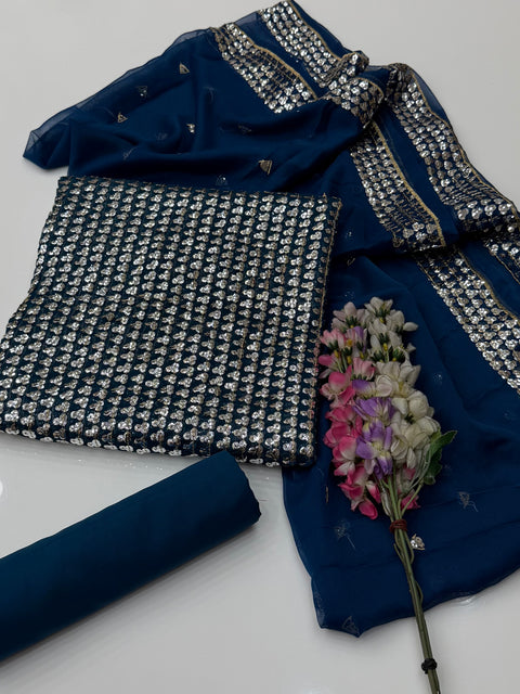 🔥 Trending Article Of Hania Amir Party Wear Sequence Work Chiffion 3 Pc Dress 👗