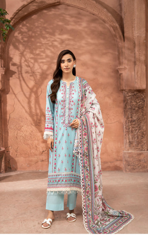 💕 Mausummery Brand Digital Printed Pure Lawn  3 Pc Dress 👗