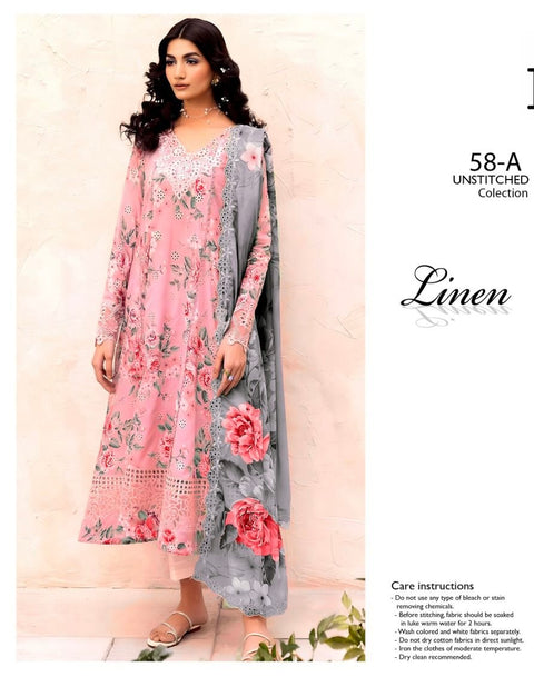 🔥 BRANDED HIT CODES LINEN 3 PC Dress 👗