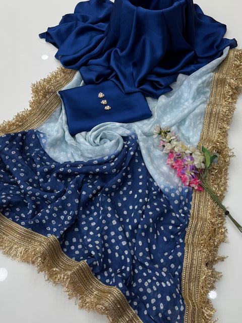 💕 #TRENDING #CHUNRI MEDIUM SILK 3 PC 💕