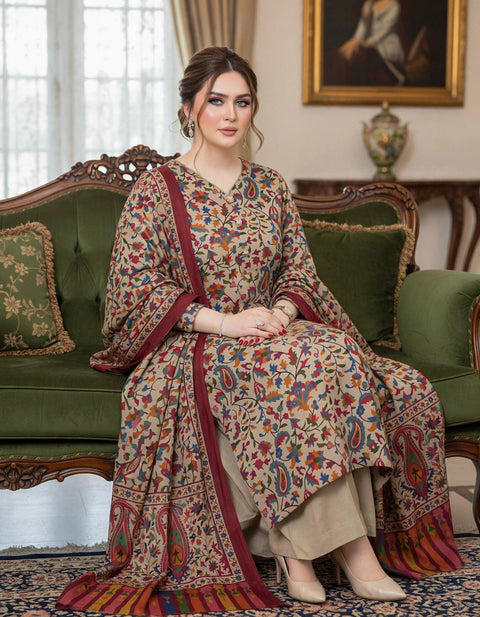 🔥 #KALAMKARI #PASHMINA 3PC🔥