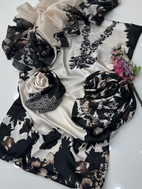 💕 RESTOCK BRANDED SHAMOOZ SILK 3 PC DRESS 👗