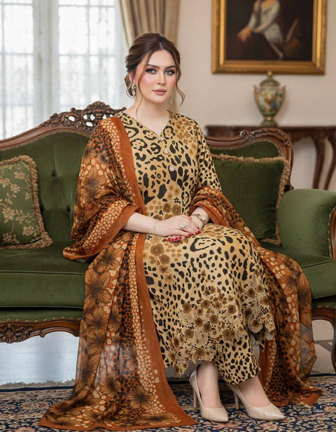 🔥 #Branded Hit Code Digital Printed Superior Quality Linen 3 PC Dress 👗