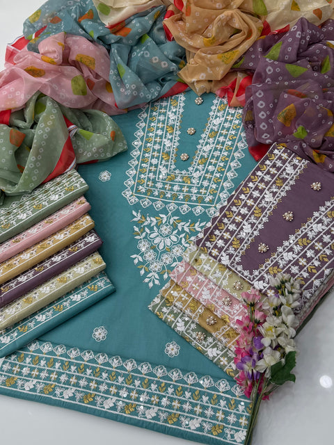 Beautiful & Elegant Boutique Fancy Sequence Embroidery 🧵 3 PC Suit