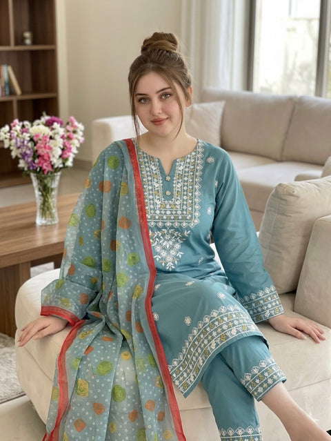 Beautiful & Elegant Boutique Fancy Sequence Embroidery 🧵 3 PC Suit