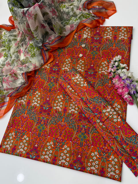 🔥 ONLY 2450/-PKR MPRINT LAWN 3PC 🔥
