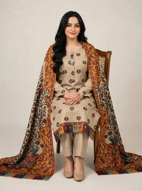 🔥 #WINTER KALAMKARI PASHMINA 3PC 🔥