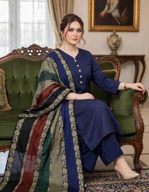 🔥 ONLY #1850/-Pkr Embrace The Elegance of Mid Season Multani Khaadi Soosi 3 PC 👗