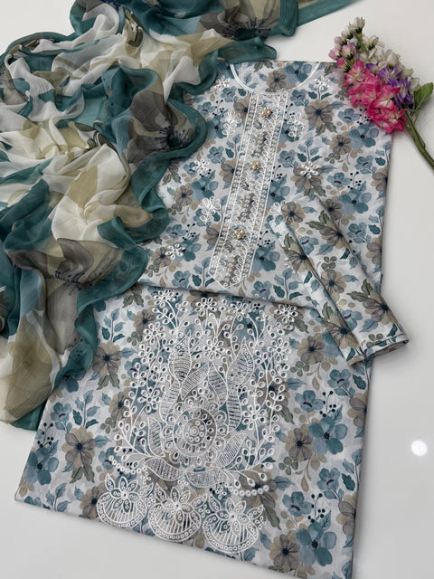 💕 ONLY 2650/-PKR #CHIKANKARI LAWN 3Pc Dress 💕