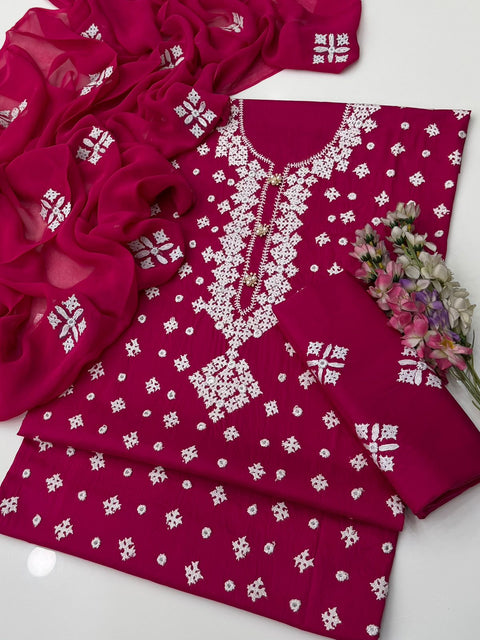 🔥 Handmade Sindhi Tanka Embroidery 🧵 With Sheesha Work Pure Lawn 3 Pc Dress 👗