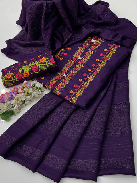 🔥WINTER’s Most Demadend And Beautiful Boutique Style Embroidery 🧵 3 PC 👗