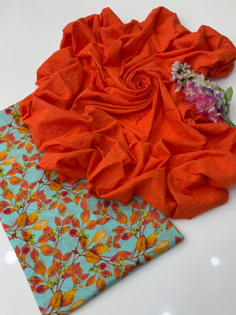 🔥 ONLY #2450/-PKR #CHIKANKARI LAWN 2PC 💕