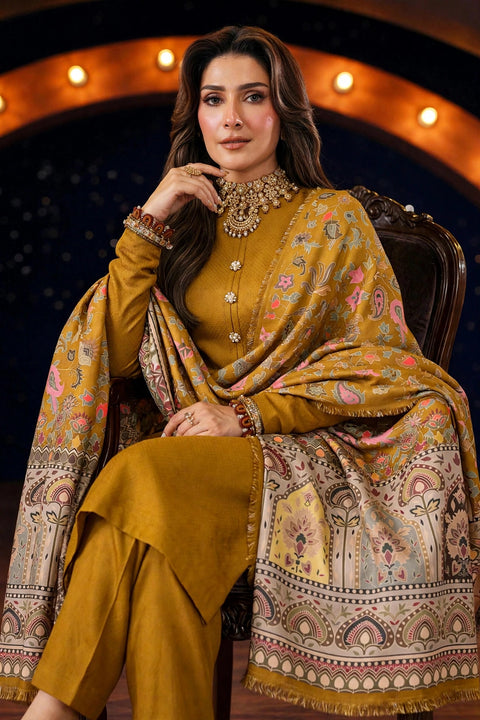 💕 #WINTER’s #Kalamkari Shawl With Dhanak 3PC 💕