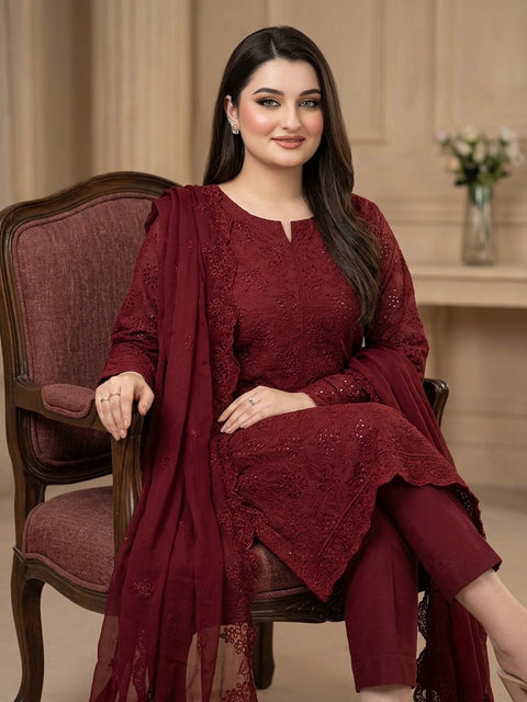 💕 #CHIKANKARI #LAWN 3PC 💕