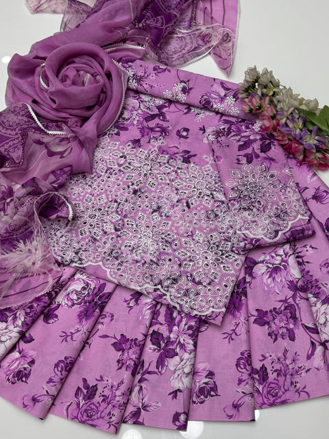 Shiffile Chikankari Digital Printed Pure Lawn 3 Pc 👗