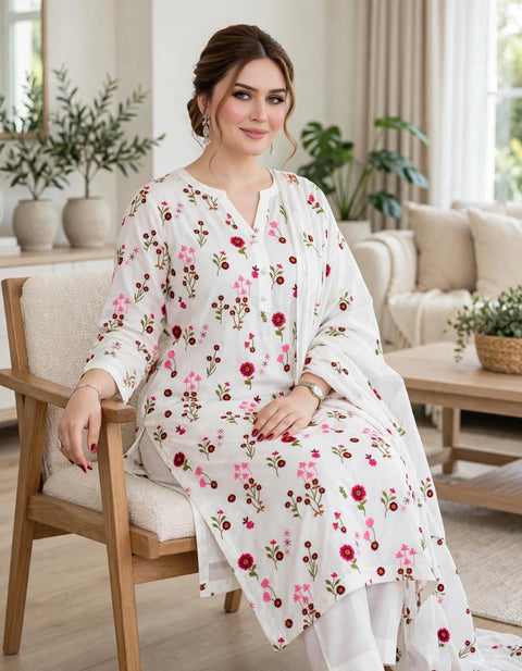💕 #WINTER’s Trending Bareeze Multi Embroidery 🪡 Dhanak 3 PC Dress 👗