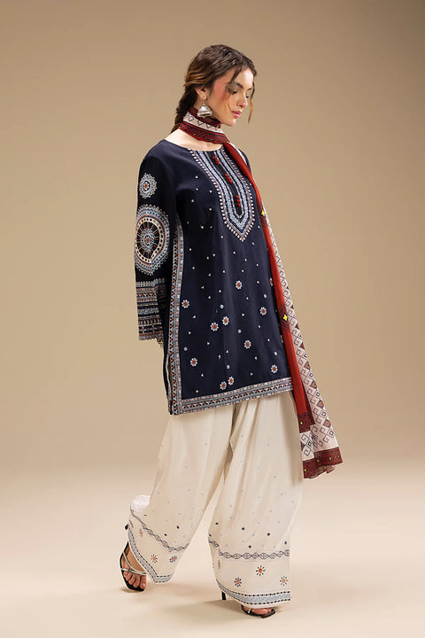 Branded Hit Codes Beautiful Boutique Style Embroidered Soft Dhanak 3 PC Dress 👗