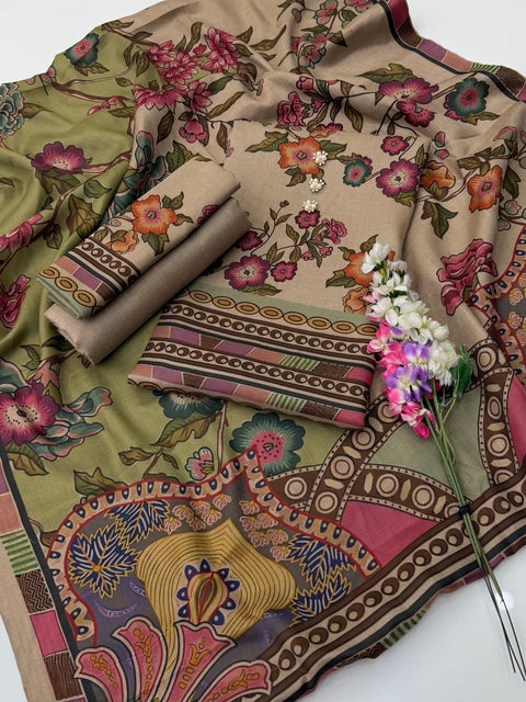 🔥 #Winter’s Kalamakari Pashmina 72 Grade Excellent Quality 3 PC 👗
