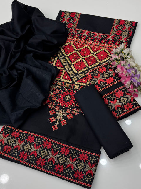 🔥 #Winter’s Beautiful Sang E Maah Design Dhanak 3 Pc 👗