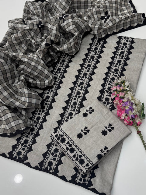 Beautiful Handmade Pakka Tanka With Applique Ralli Work Khaadi Khaddar 3 Pc Dress 👗